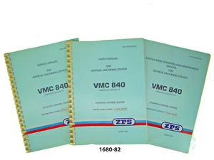 Centro de mecanizado vertical ZPS/TAJMAC VMC840 manual de piezas de operación, servicio, mantenimiento, mantenimiento #1680-82 - Imagen 1 de 11