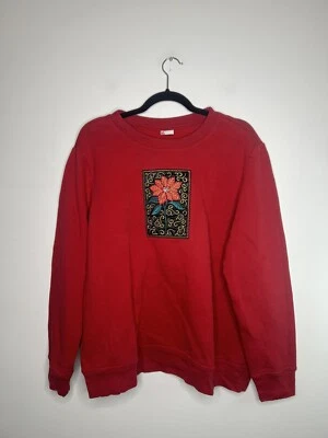 Sudadera para mujer Holiday Editions Navidad flor de pascua talla grande Foto 1 de 4