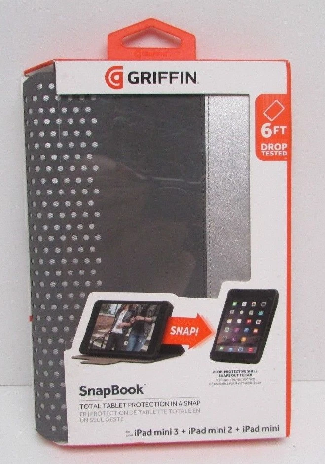 Griffin SnapBook For iPad Mini 1/2/3 in Gray with Silver Dots - Image 1 of 4