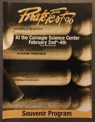 PIRATEFEST 1996 Souvenir Program with Louisville Slugger On The Front Cover - Image 1 of 2