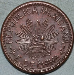 Mexican Revolutionary War Chihuahua Copper 10 Centavos Mexico 1915 - Picture 1 of 2