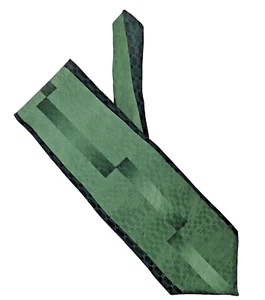 Corbata de seda Versailles by Piattelli verde Art Deco geométrica hecha a mano 4"x58" - Imagen 1 de 5