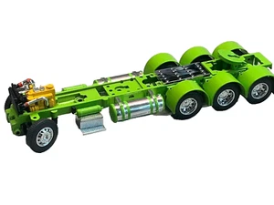 1/64 DCP LIME GREEN 300" PETE 359/379/389 TRI AXLE CHASSIS W/ METAL HUMP FENDERS - Picture 1 of 5