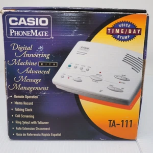 Casio PhoneMate TA-111 Cyfrowa sekretarka 1998 Fabrycznie nowa w otwartym pudełku - Zdjęcie 1 z 8