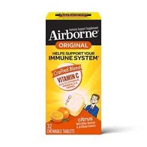 Airborne 1000mg VitaminC Kautabletten mit Zink-Zitrus-Geschmack SIEHE EXP INNEN - Bild 1 von 8
