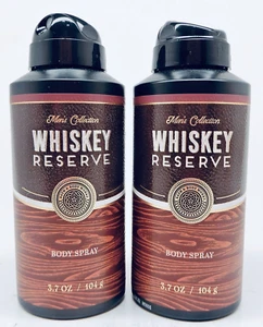 2 BATH & DODY WORKS MEN'S COLLECTION WHISKEY RESERVE BODY MIST SPRAY 3.7 oz NEW - Picture 1 of 8