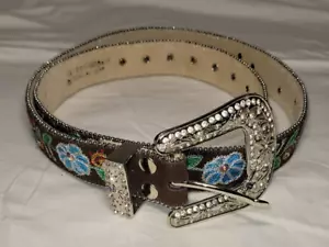 Blazin Roxx Western Gürtel Leder Gr. XL Damen Nieten Strass Bling - Bild 1 von 12