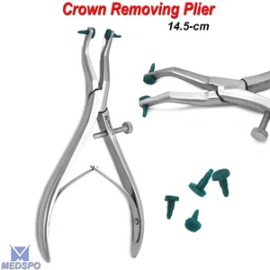 Dental Crown Pliers Remover With Rubber Tipped Stainless Steel Instruments  - Picture 1 of 5