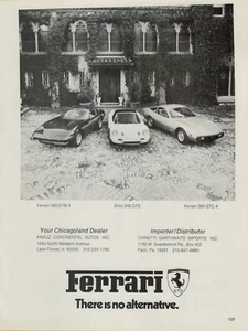 1974 Ferrari 365 GTB 4 GTC Dino 236 GTS Ivy Covered Mansion VINTAGE PRINT AD - Picture 1 of 2