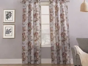 Kohl's Decorative Rod Pocket Curtain Panel Set - Annette Aqua - Picture 1 of 3
