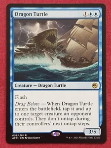 Magic The Gathering ADVENTURES IN FORGOTTEN REALMS DRAGON TURTLE blue card MTG - Picture 1 of 2