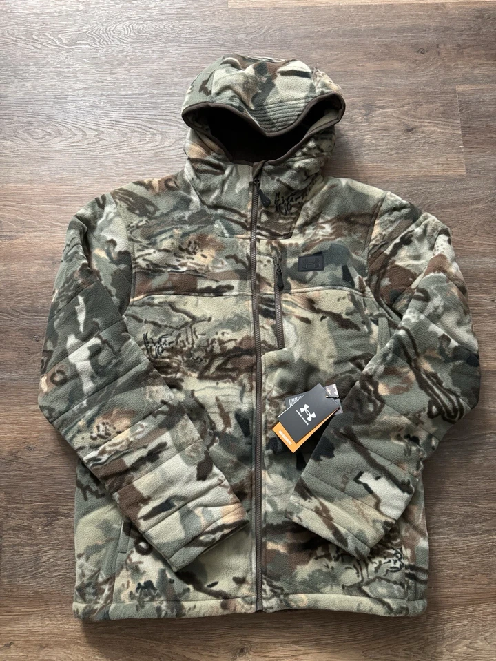 Under Armour UA RUT Windproof Scent Control Microfleece Forest Camo Jacket Large - Image 1 of 4