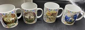 PRINCETON GALLERY UNICORN MUGS SET OF 4 COLLECTION,BY RUTH SANDERSON NEW - Picture 1 of 5