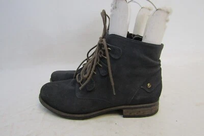 Botines Earth para mujer talla 7 M azul gamuza cremallera cordones moda Foto 1 de 4