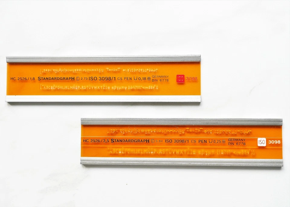SCHRIFTSCHABLONE STANDARDGRAPH HC 2526 / 1,8 ODER HC 2526 / 2,5 ZUR AUSWAHL!! - Bild 1 von 1
