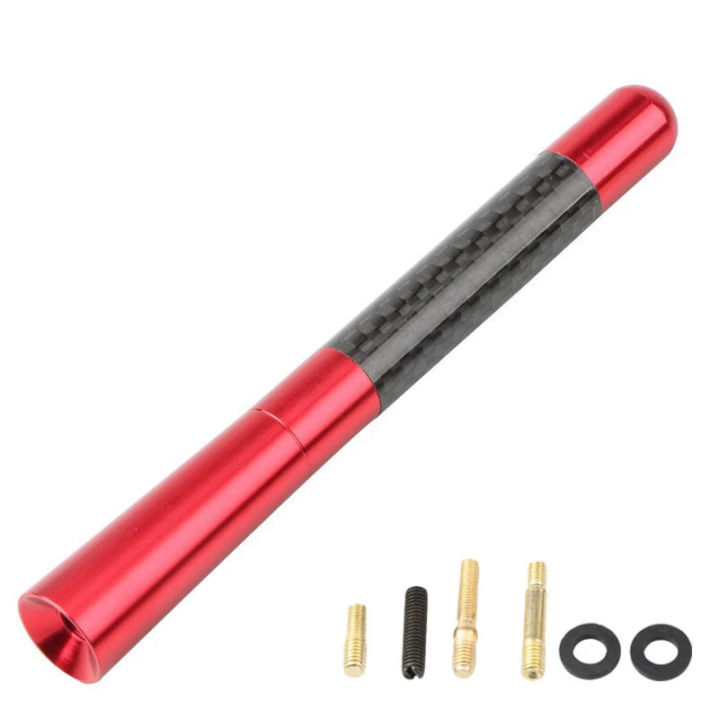 Nueva antena corta de 4,7 pulgadas de aluminio rojo fibra de carbono para MAZDA 3 6 Foto 1 de 3