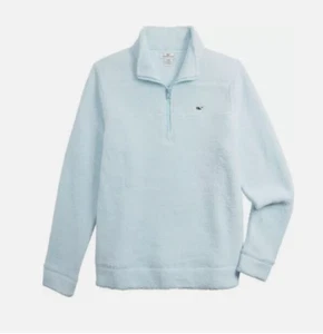 Sweat femme Vineyard Vines taille S col entonnoir rayé bleu hortensia neuf - Photo 1/4