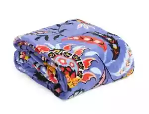 Vera Bradley Soft Fleece Throw Blanket 50x80 Mural Garden Purple Floral NWT - Picture 1 of 4