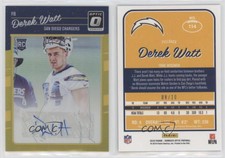 2016 Donruss Optic Gold Signatures /10 Derek Watt #114 Rookie Auto RC