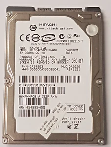 120 GB SATA Hitachi HTS542512K9SA00 5400rpm 8MB HDD 2,5 " Internal Hard Disk - Picture 1 of 1