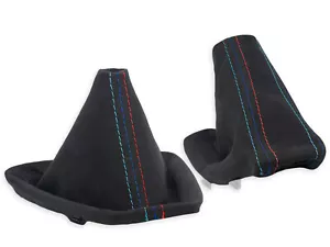 FUR BMW E90 E91 SCHALTMANSCHETTE HANDBREMSMANSCHETTE ALCANTARA NAHT /M/ - Bild 1 von 4