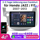 4G 9" Für Honda Fit/Jazz 2007-2013 Autoradio Android12 Car Radio Navi Usb+ 64Gb