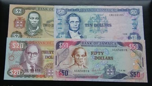 JAMAICA BONITO LOTE DE 4 BILLETES DIFERENTES - Imagen 1 de 8