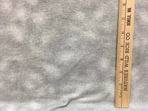 Fabric Gray Flannel w/ White Marble Design 50" Long Soft Marbled Sewing - Picture 1 of 2