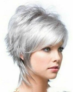 Fashion Wig New Charm Women's Short Silver Gray Full Wig/wigs - Picture 1 of 1