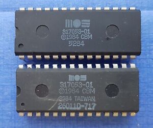 (2x) MOS 317053-01 Function LOW Chips for Commodore 16/116/Plus/4, Genuine parts
