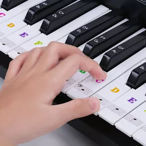 88/54/61 Key Note Universal Learner Piano Keyboard Stickers Set For Beginners - Picture 1 of 8