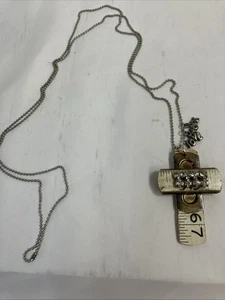 36" Kette Halskette mit Kreuz aus Lineal. HANDMADE BY TN ARTISAN - Bild 1 von 7