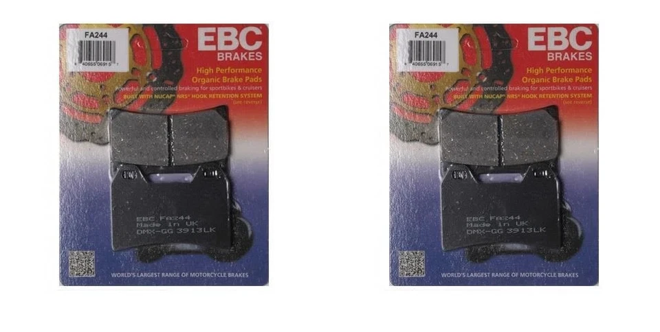 Pastillas de freno de disco delanteras EBC Organic (2 juegos) para MOTO GUZZI V11 (1999 a 2005) Foto 1 de 1