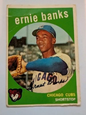 Бейсбольная карточка 1959 Topps Ernie Banks No350 MLB Chicago Cubs - Изображение 1 из 4