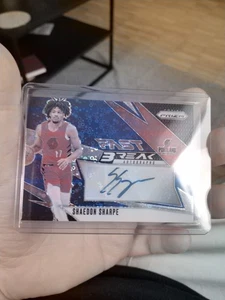 Panini Prizm Fast Break Autograph Shaedon Sharpe 25/49 - Imagen 1 de 2