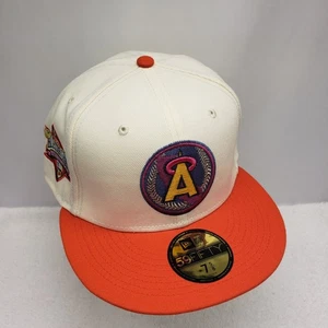 New Era Chrome Los Angeles Angels 1989 All Star Game Fitted Hat Cap 7 5/8 - Picture 1 of 6