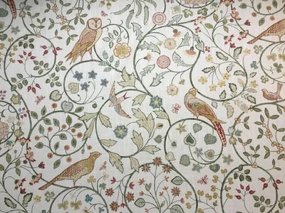 WILLIAM MORRIS CURTAIN FABRIC ‘NEWILL’ 1.6M CHINTZ - COTTON/LINEN BLEND - Image 1 of 4