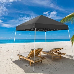 6' x 6' EZ Pop Up Gazebo Canopy Tent PartyTent Waterproof Carry Bag - Picture 1 of 8
