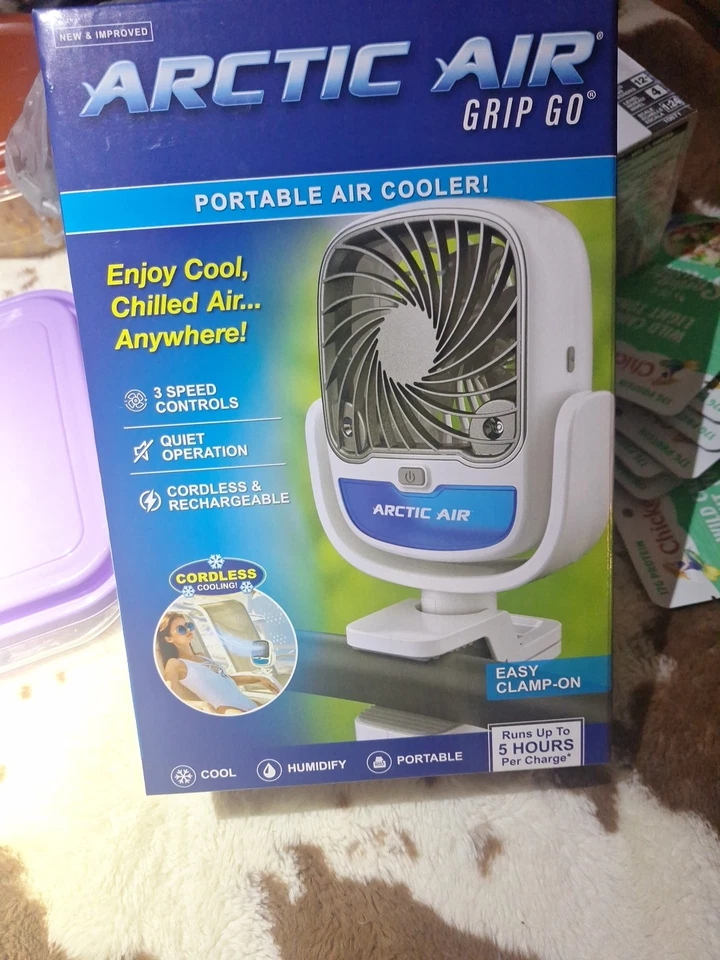 Arctic Air Grip Go Rechargeable Air Cooler Brand New - Image 1 of 1