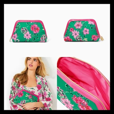 NWT Lilly Pulitzer Larsen Pouch Makeup Bag Case Multi Safari Sanctuary $58 - Image 1 of 3
