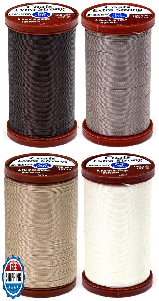 4 Color Bundle of COATS and CLARK Extra Strong Upholstery Thread - 150 yards  - Image 1 of 1