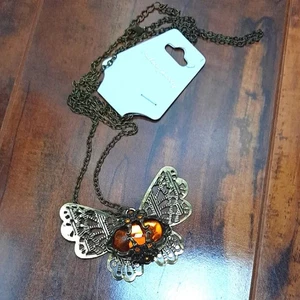 Nuevo Collar Colgante Mariposa Aspecto De Colección Steampunk Grueso Joyería - Imagen 1 de 4