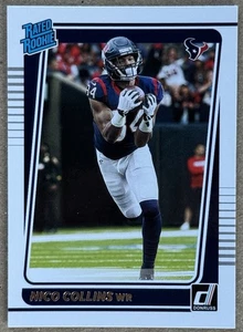 2021 PANINI DONRUSS NICO COLLINS RATED ROOKIE CARD RC #280 NM HOUSTON TEXANS - Picture 1 of 2