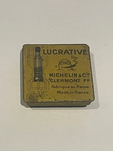 MICHELIN MAN & Cie CLERMONT LUCRATIVE Tin Advert Vintage Motor Car Tyre ValveS - Foto 1 di 9