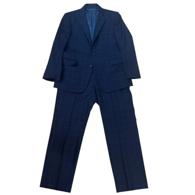 Brooks Brothers Regent Saxxon 2 Piece Suit Sport Coat Pant Blue Italy 40S/W34 - Image 1 of 4