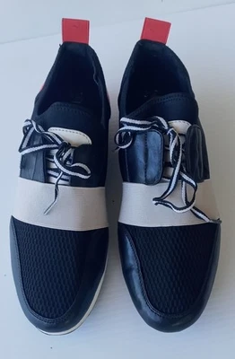 Steve Madden Antics color block slip on sneakers shoes black pink red size 11 - Image 1 of 4