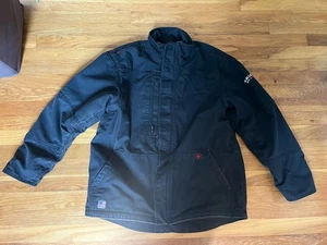 Ariat FR Jacket Mens Medium Black Cat 4 2112 Insulated Full Zip Work Coat - Picture 1 of 11