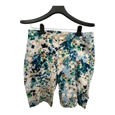 Pantalones Cortos Coldwater Creek Mujer Talla 10 Multicolor Estampado Floral Bolsillos Elastizados Foto 1 de 4