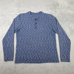 Rhone Henley Shirt Herren mittelblau Langarmshirt sportlich Stretch Pima Baumwolle - Bild 1 von 12