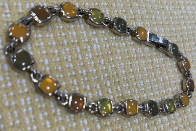 Pulsera De Colección Liz Claiborne ART DECO Delicada Panel Piedra Multicolor  Foto 1 de 4